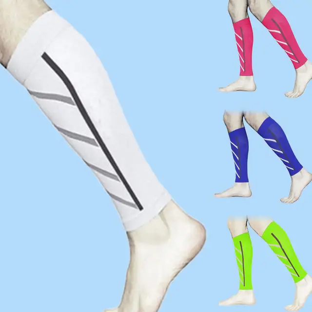 Пара поддержка икр компрессионная ножка рукав спорт на открытом воздухе упражнения Скоба обертывание