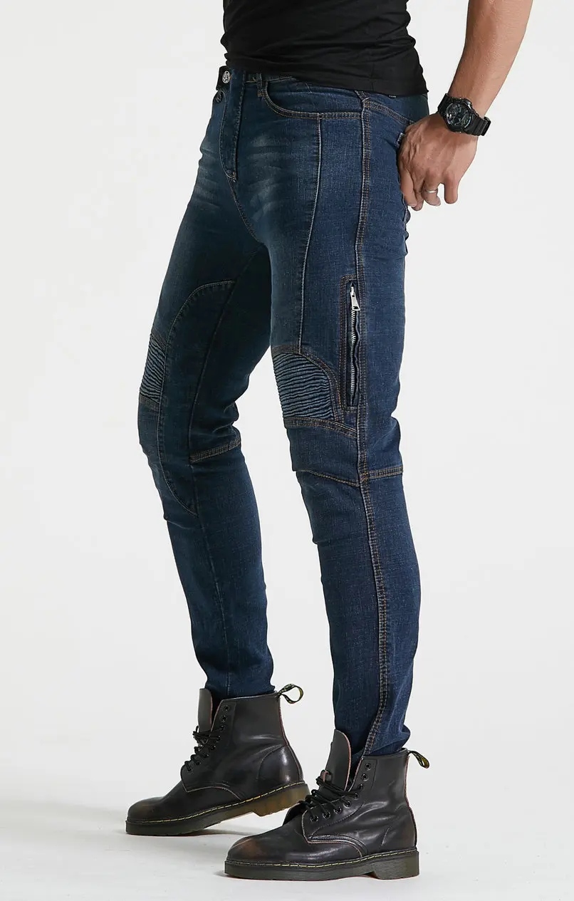 stealth protector  skinny Riding Jeans blue 2