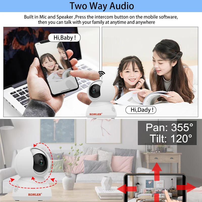 Tuya IP камера wifi Smart Life App 1080P 2MP движения автоматическое отслеживание панорамирования PTZ аудио ночь SD может CCTV HD Крытый Google Home Alexa
