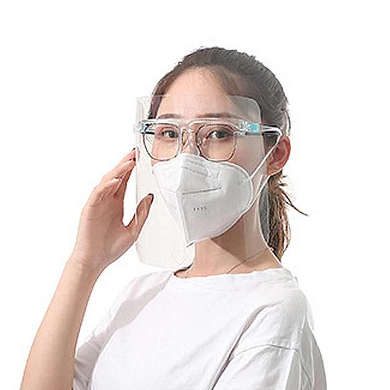 

1pc Anti Dust Protective Face Shield Detachable Anti-Fog Dustproof Replacement Clear Covers Full Face Shield Mask Prevent Virus