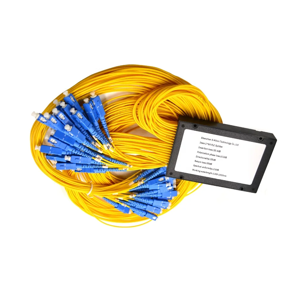 

Single mode Fiber Optic Splitter SC / UPC 1x64 plc splitter