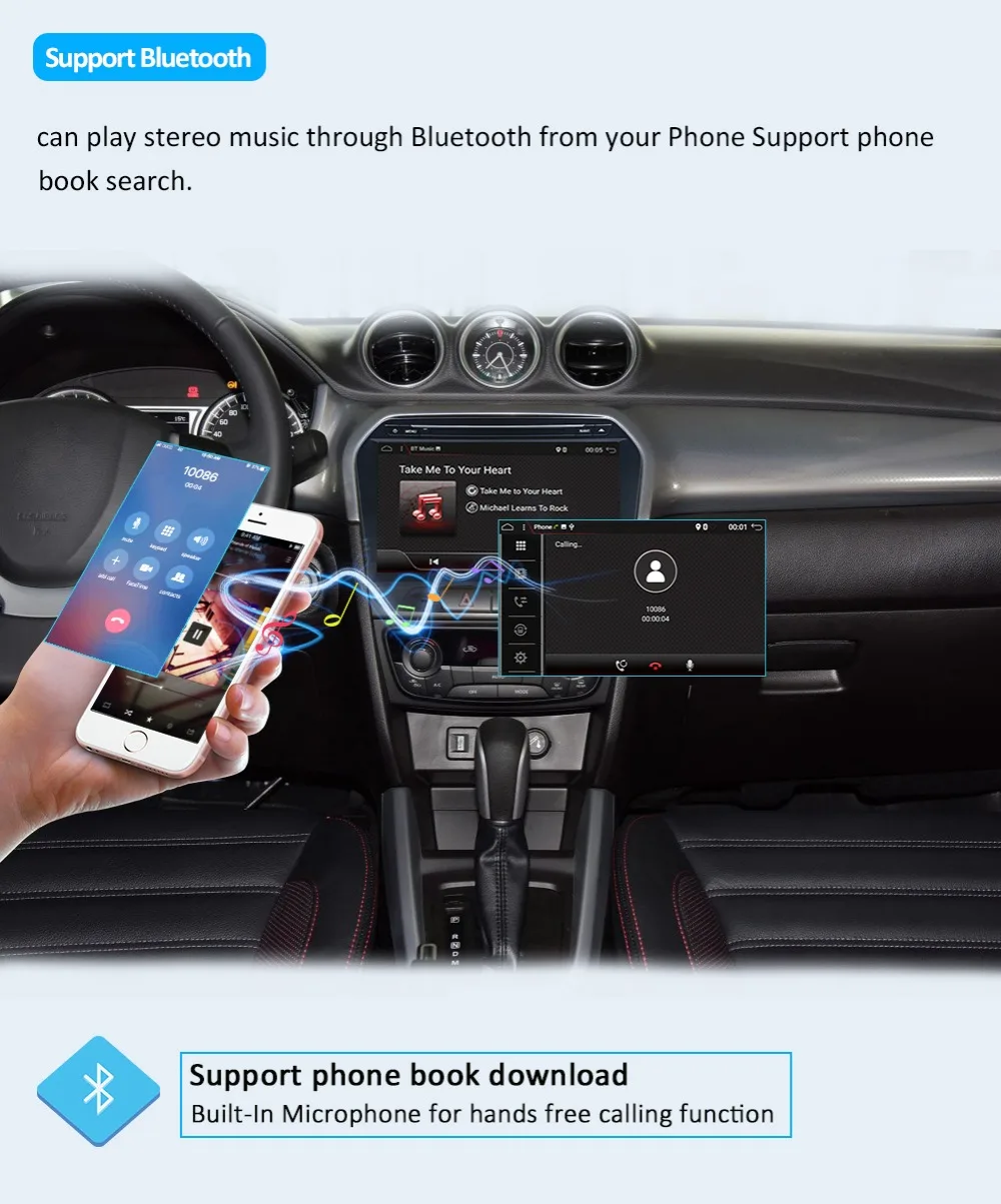 Best Bosion 2G+32G Android 9.0 Car DVD Player For Suzuki Vitara Radio Bluetooth 3/4G WiFi SWC 2 din car radio GPS Navigation System 11