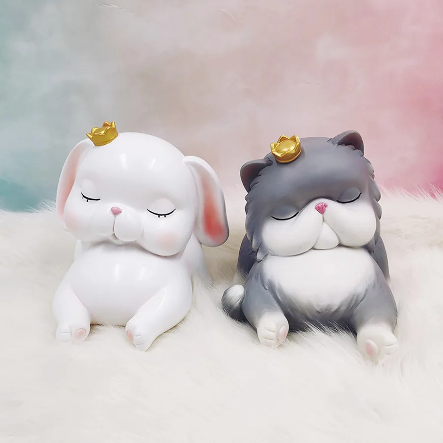 Розовый персональный поросенок копилка кот аниме мультяшная кошка кошечка для