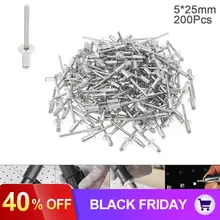 200 шт m5x10мм алюминиевый заклёпный пистолет ядро потянув клепки разрыв оправки для ногтей Mushroon голова полированная хромированная поверхность автомобиля самолета