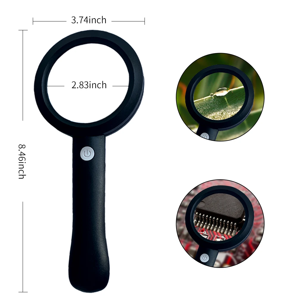 Magnifying Glass With Light Led Illuminated Magnifier With - Temu