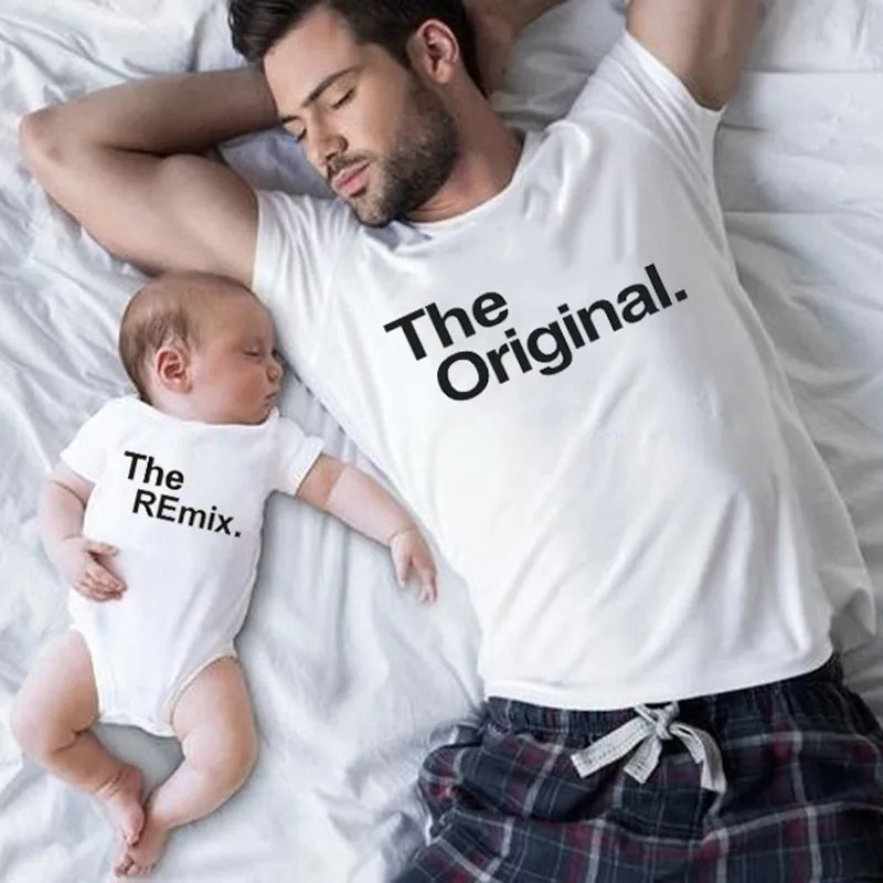 Original remix-white Сочетающаяся Футболка с принтом Ctrl+ C и Ctrl+ V для папы, Детский боди, идеальный подарок на день отца, семейная одежда - Цвет: Original remix-white