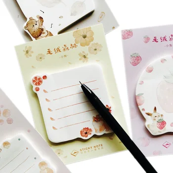 

30 Pages/Pack Cute Animals Cat Dog Bear Rabbit Memo Sticky Note Memo Pad School Office Supply Student Stationery Kids Gift