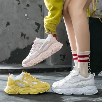 

Dad shoes women 2020 spring new thick bottom increase wild leisure platform sports shoes women's shoes vulcanized shoes