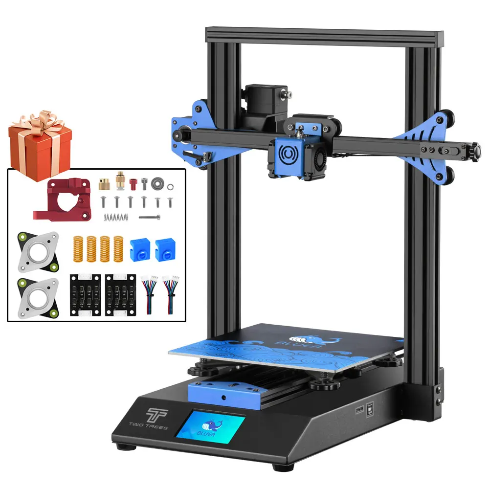 best 3d printer Twotrees 3D Printer BLU-3 V2 I3 Printer With Dual Drive Extruder 235x235mm 3d Diy Kit 3.5-Inch Color Touch Screen Facesheild 3d printers 3D Printers