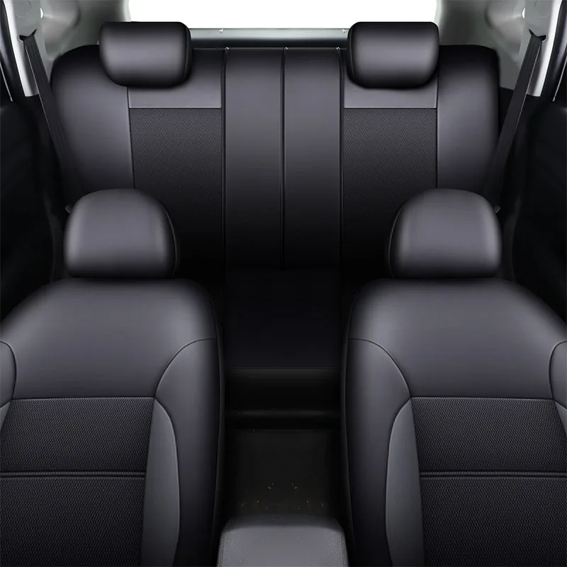 Negro De Cuero Ecológico Universal Asiento Delantero Cubre Para Mitsubishi L-200//Outlander