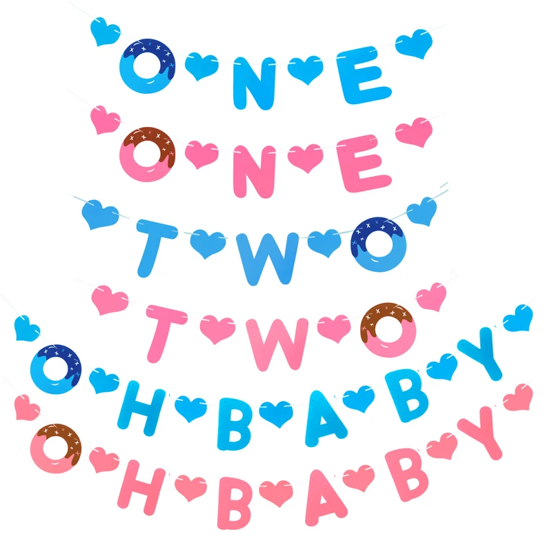 1pc Nonwovens Diy Happy First Birthday 2 Years Old Oh Baby Banner Flag Boys Girls Gender Reveal Baby Shower Party Decor Banners Streamers Confetti Aliexpress