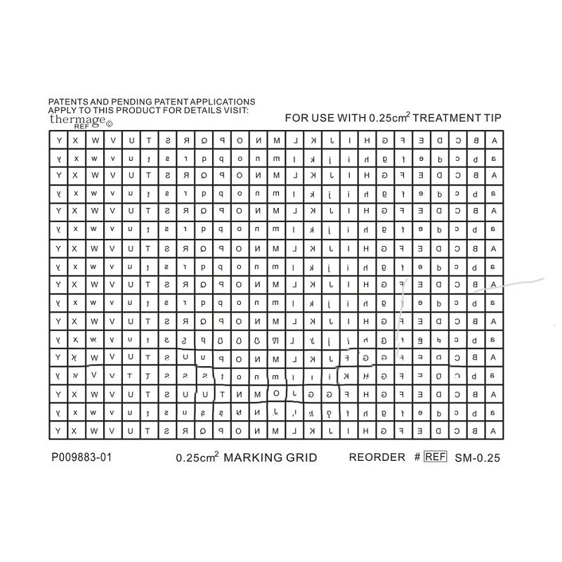 10PCS Th 5th Generation Marking Grid Paper For Head Body Eye Lattice Radio Frequency Beauty Paper 6
