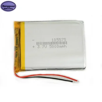 

Banggood 3.7V 5000mAh 105575 Lipo Polymer Lithium Rechargeable Li-ion Battery Cells For GPS Bluetooth Speaker Powerbank Battery