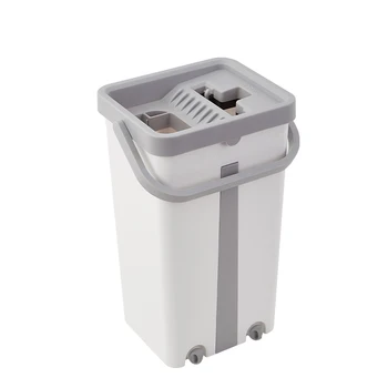 

Flat Mop Bucket Set 360 Degree Rotation Cleaning Lazy Tool Avoid Hand Washing for Home BJStore