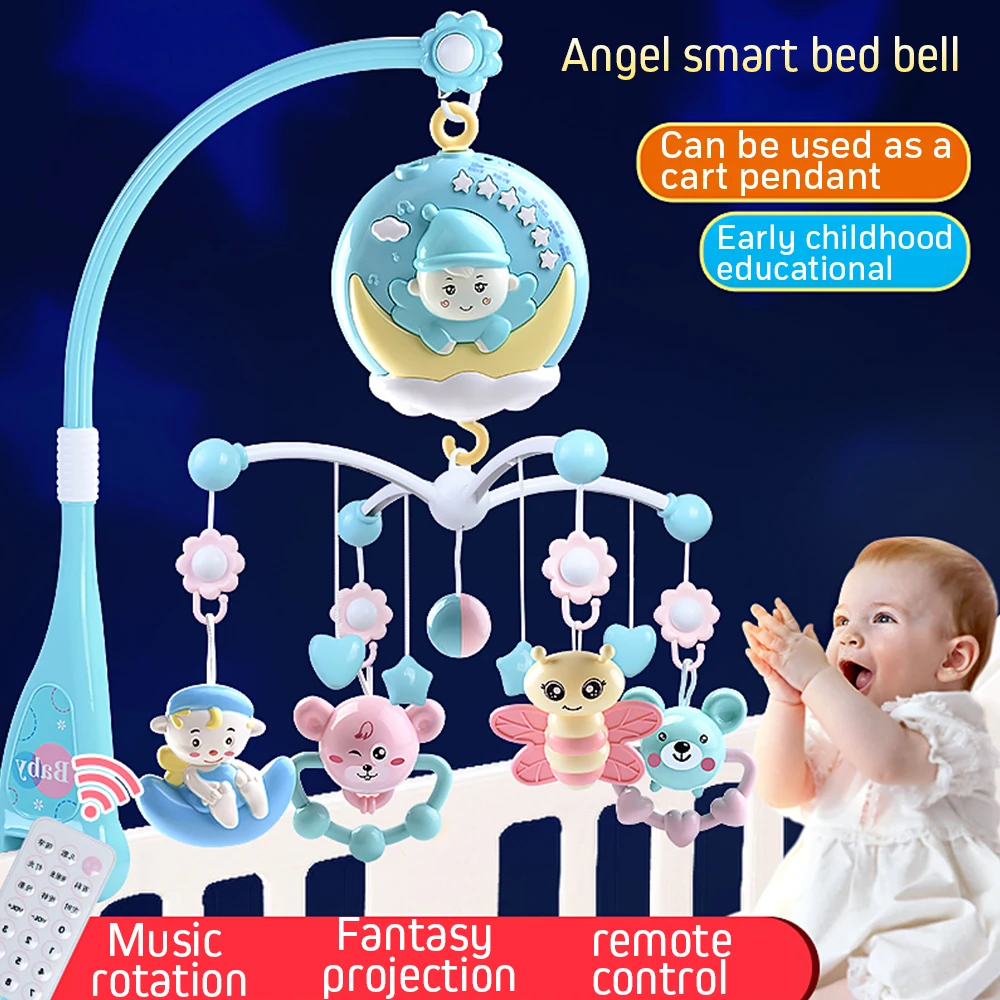 

Baby Rattles Crib Mobiles Toy Holder Rotating Crib Mobile Bed Musical Box Projection 0-12 Months Newborn Infant Baby Boy Toys