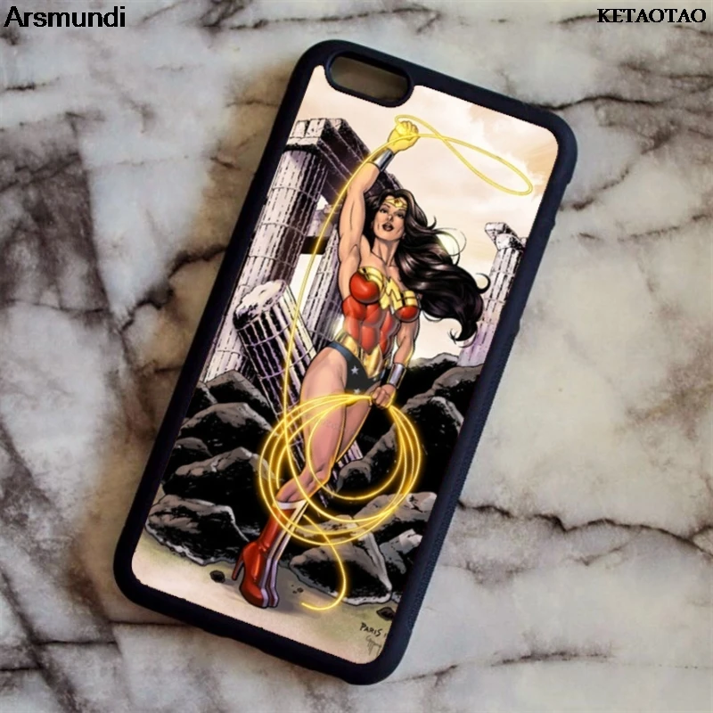 KETAOTAO Super DC Comics Heroes Wonder Woman Logo Phone Cases for iPhone 4S/55/6/6S/7/8/X/PLUS Case Soft TPU Rubber Silicone |