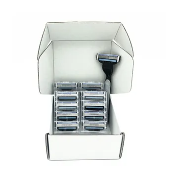 

1holder 16 Blade Safety Men 3Layer Shaver Razor Blades Shaving Cassettes Men Shaving Blades Replaceable for gilletee mache 3