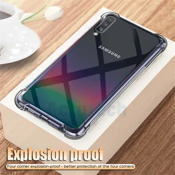 

Luxury Shockproof Bumper Transparent Silicone Phone Case For Samsung Galaxy A50 A30 A20 A10 A60 A70 Clear protection Back Cover