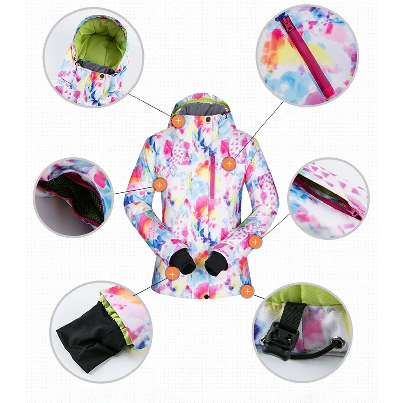 MUTUSNOW Лыжная куртка женская зимняя водонепроницаемая ветрозащитная Спортивная одежда Женская зимняя куртка пальто для сноубординга