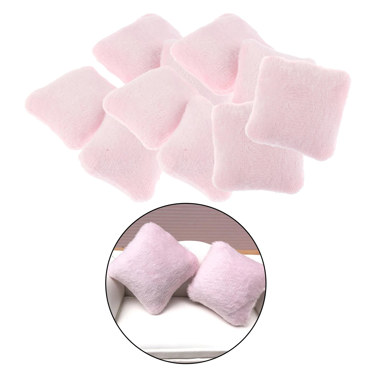 Mini Flannelette Pillow Cushions For Sofa 1/12 Dollhouse Miniature 4x4cm