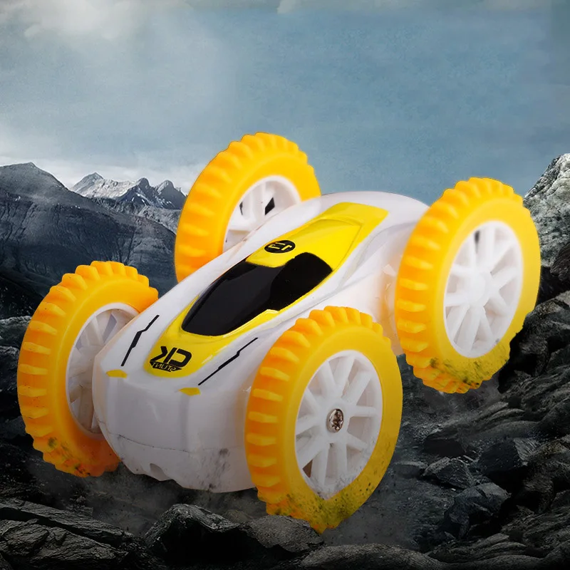 

RC Crawler Car 2.4G 4WD RC Off-Road Double-Sided Stunt Car Mini Size Drift Buggy Radio Remote Control Cat Toys Rechargeable Car