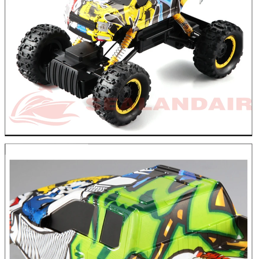 1:12 граффити RC автомобиль 4WD 2,4 ГГц восхождение автомобиля 4x4 высокое Скорость дистанционного Управление вождения Модель внедорожного автомобиля WL игрушки