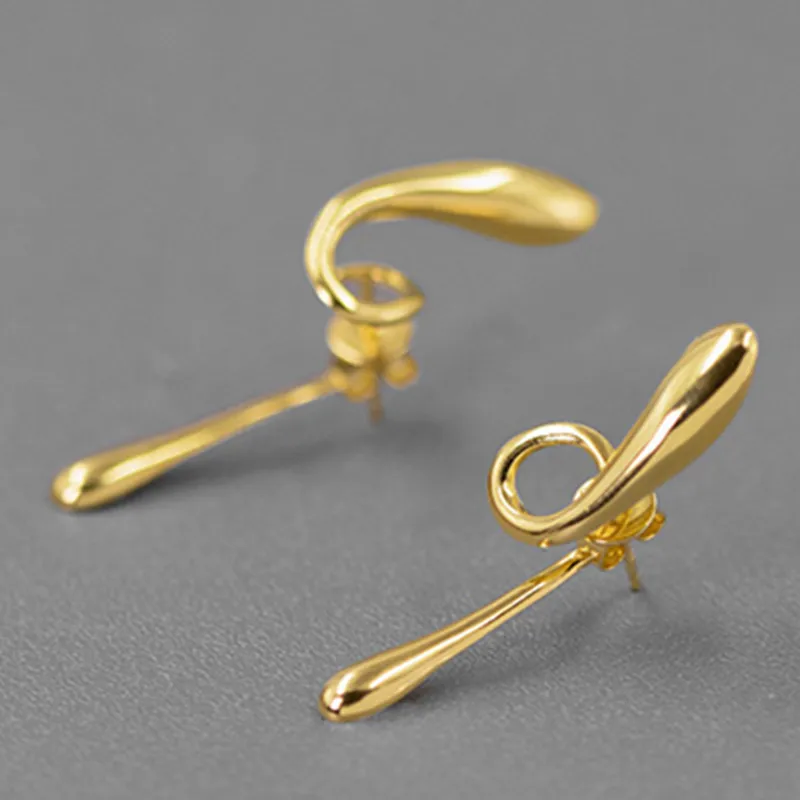 

S.EAST SUN 925 Sterling Silver Handmade twisted Earrings fashion boutique jewelry suitable for women's wedding party gifts