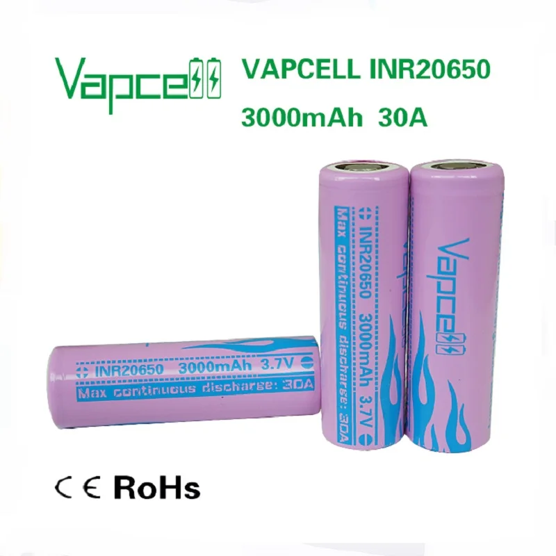 Vapcell INR20650 3000mah 30A разрядка перезаряжаемая 20650 батарея HG6 купон 1 доллар Горячая продукты