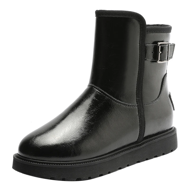 Snow Boots Women's Flat Shoes Woman Winter 2020 Ankle Boots Female Women Shoes Platforms Black Boot Female Shoe Winter Booties