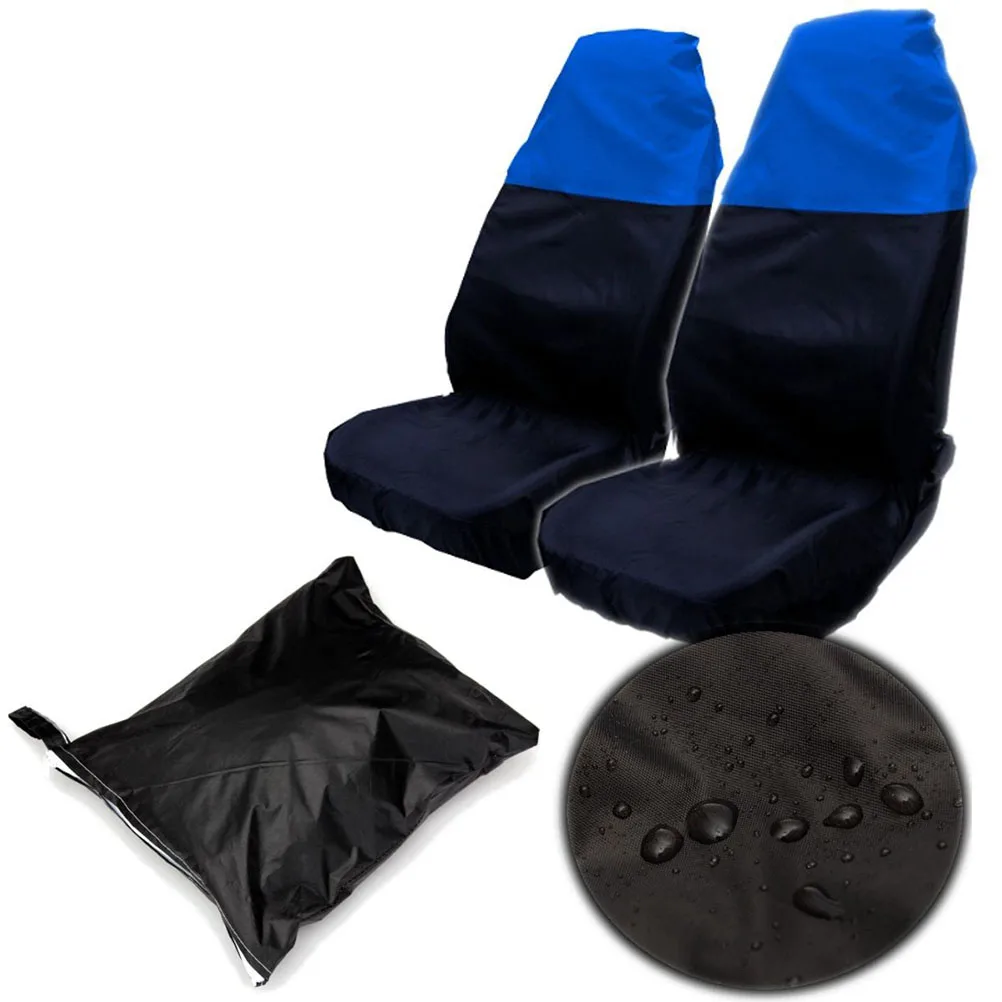 

2pcs Elastic Car Seat Cover Waterproof Dustproof Seat Protector Foldable Nylon Seat Cover For Car Vehicle Truck Front Seat