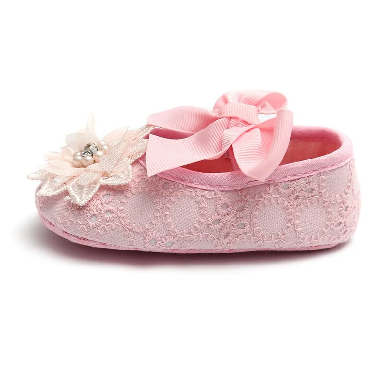 Демисезонный для новорожденных, малышей, девочек обувь, хлопковая ткань милое кружевное платье с цветочным рисунком с ленточками и жемчугом, обувь для принцессы с бантом+ повязка на голову с цветочным узором