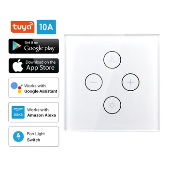 

FROGBRO WiFi Smart Ceiling Fan Light Wall Switch Tuya APP Remote Various Speed Control Compatible with Alexa and Google Home