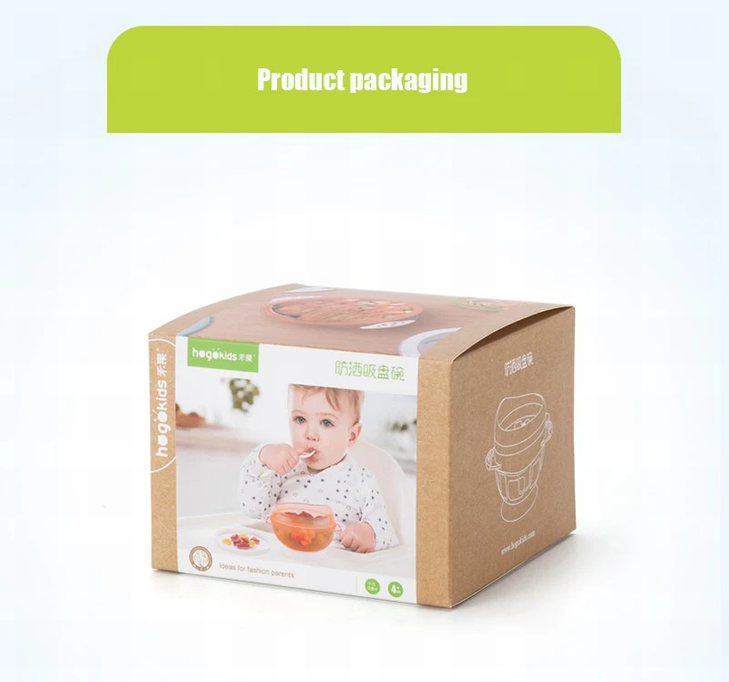 Hogokids набор детской чаши, тренировочная чаша, столовая посуда, обучающее блюдо на присоске, Детские тренировочные столовые приборы, чаша с крышкой, подарочная коробка