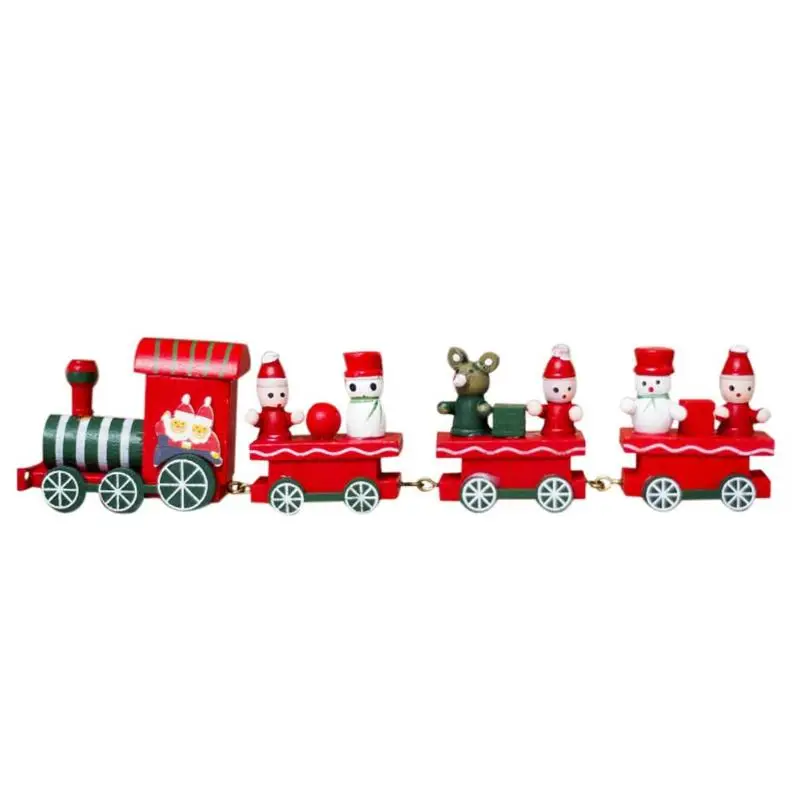 Рождественский поезд деревянный поезд модель автомобиля картина год украшения navidad рождественские украшения для дома детская игрушка подарок