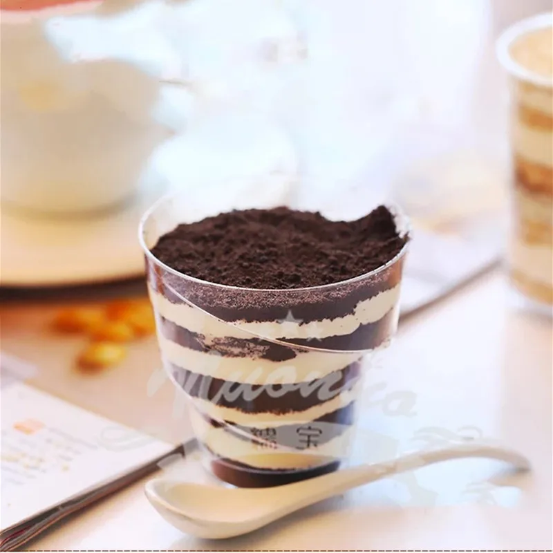 50 шт. мусс десертная чашка спираль пластиковая пищевая чашка для торта десерт куб праздничное свадебное оформление торт желе пудинг Тирамису