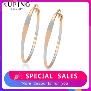 

Xuping New Big Hoop Earrings Fashion Jewelry European Style Birthday Wedding Party Gift for Women 98197