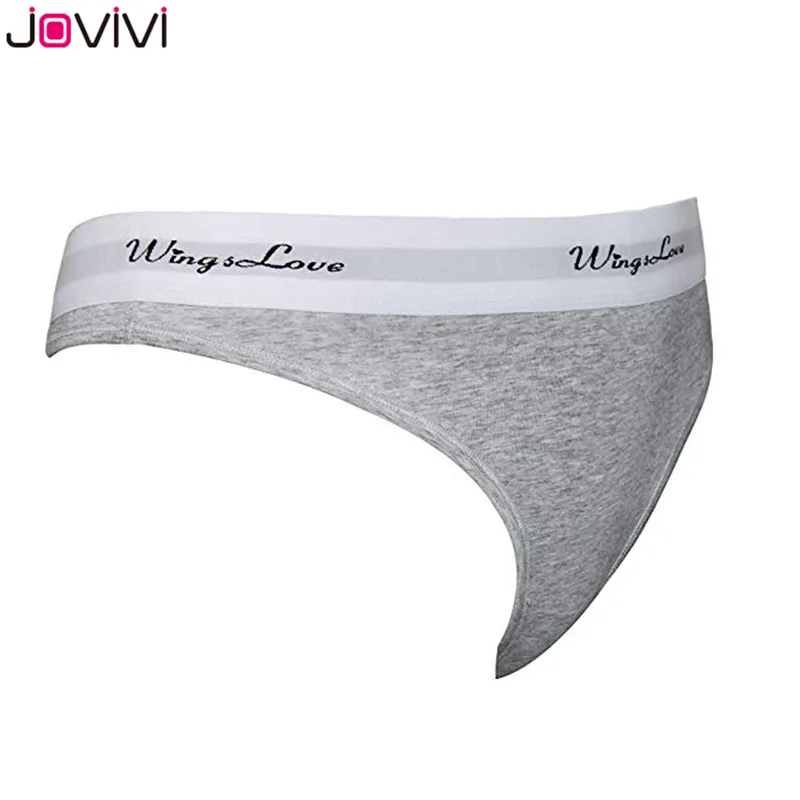 Jovivi, новинка, 3 шт., Женские Бесшовные стринги, Мягкое хлопковое нижнее белье, трусики, белый/серый/синий/розовый/красный цвет, размеры S/M/L, Wingslove, трусики
