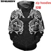 XS-7XL-chándal de tatuaje guerrero vikingo, informal, 3DfullPrint, sudadera, chaqueta, hombre, mujer, estilo-27 ► Foto 3/3