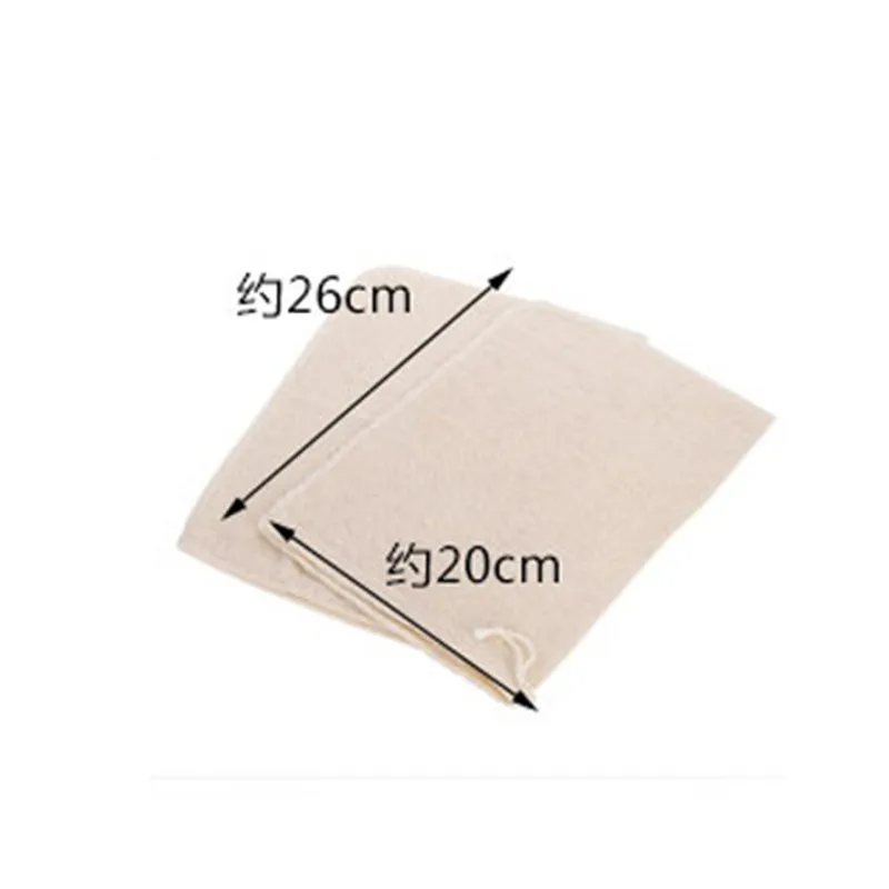 26cmX20cm Mesh Bag Cotton Linen Reusable Food Filter for Nut Milk Bean Fish Soup