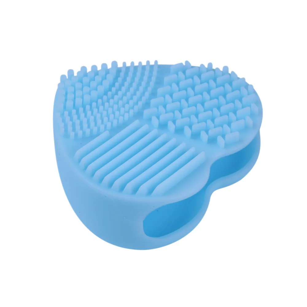 Силиконовая щетка для чистки beauty Cleaning Pad для мытья кисти в форме сердца Косметика яйцо красота ежедневное использование продукция из силиконового каучука