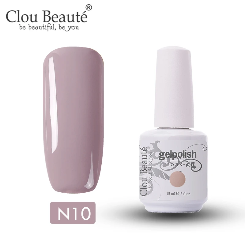 N10 Clou Beaute база для ногтей УФ-гель для ногтей не протирать верхнее покрытие Soak off Primer transapent paint Гель-лак для нейл-арта маникюра - Цвет: N10