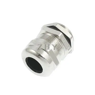 

18MM Dia Thread PG13.5 Waterproof Stainless Steel Cable Gland Joint Silver Tone