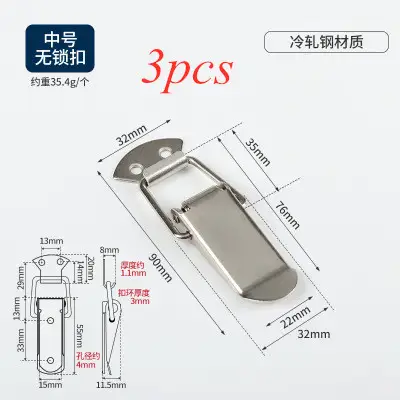 1-6PC Cabinet Box Locks Spring Loaded Latch Catch Toggle steel Hasps For Wooden case Sliding Door Window Furniture Hardware - Image 13