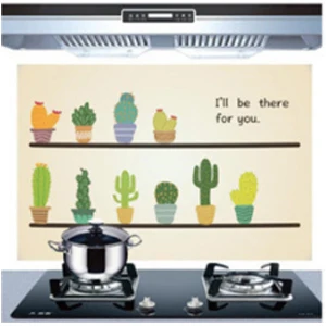 Self adhesive kitchen wallpaper aluminum foil, kitchen and cupboard stickers, oil proof waterproof cartoon wall sticker 10