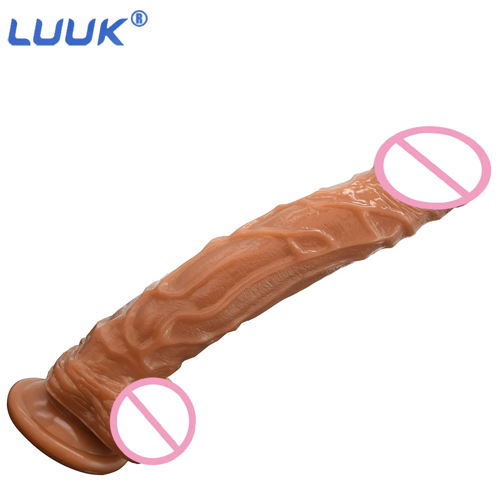 LUUK Long Dildo Realistic Blood Vessel Imitation Penis Imitator For Woman No Vibrator Masturbation Wear Adult Toys Rubber Dick Best Sex Dolls Near Me Cheap Realistic Love Dolls On Sale  pic