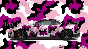 

Purple Pink Camo camouflage Vinyl Wrap car wrap covering self adhesive sticker with air release PROTWRAPS 1.52x10m/20m/30m
