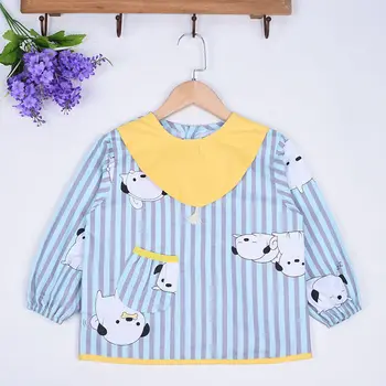 

New baby coverall cotton long sleeve waterproof children's apron painting clothes autumn and winter baby eating bib