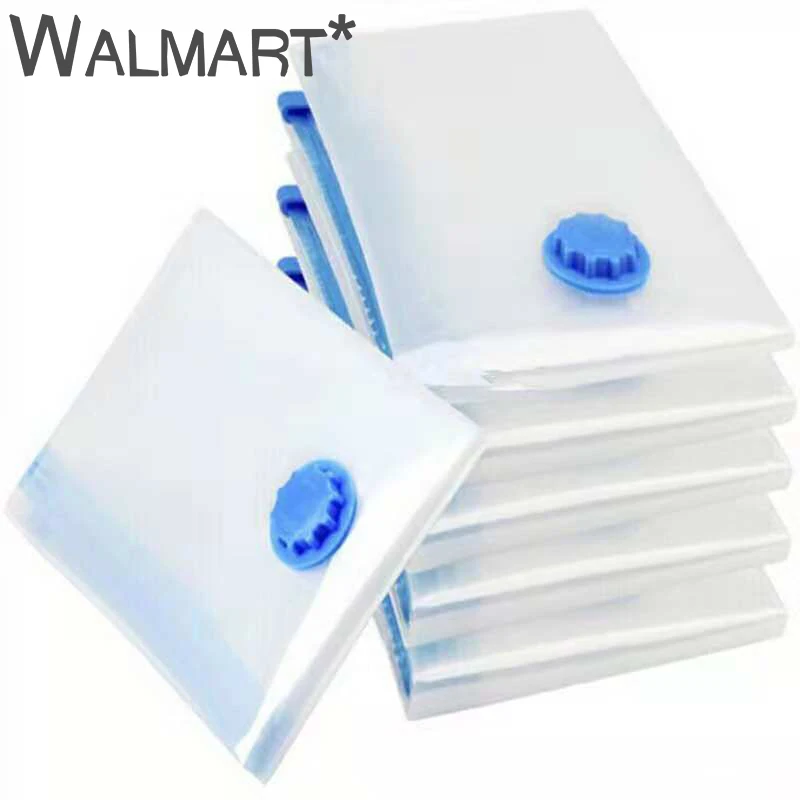 Home Vacuum Bags for Clothes Storage Bag with Valve Transparent Border Foldable Compressed Organizer Space Saving Seal Packet | Дом и сад