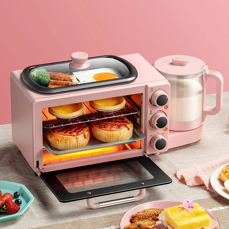 Household 3 In 1 Breakfast Making Machine Kitchen Toaster Frying Pan Mini  Oven Bread Pizza Maker Hot Pot Steamer Boiling Pot - AliExpress