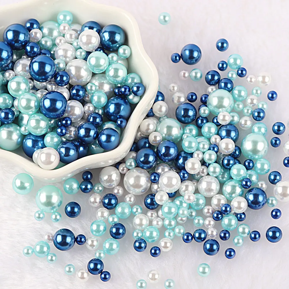 10g abs beads Random Mix 3-10mm No Hole ABS Imitation Pearl Bead For Vase Filler Makeup Brush For DIY Jewelry Making Decor F0912